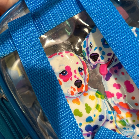 Vintage 90s Lisa Frank Spottie & Dottie Rainbow Dalmatians Clear Mini Backpack - Picture 8 of 10